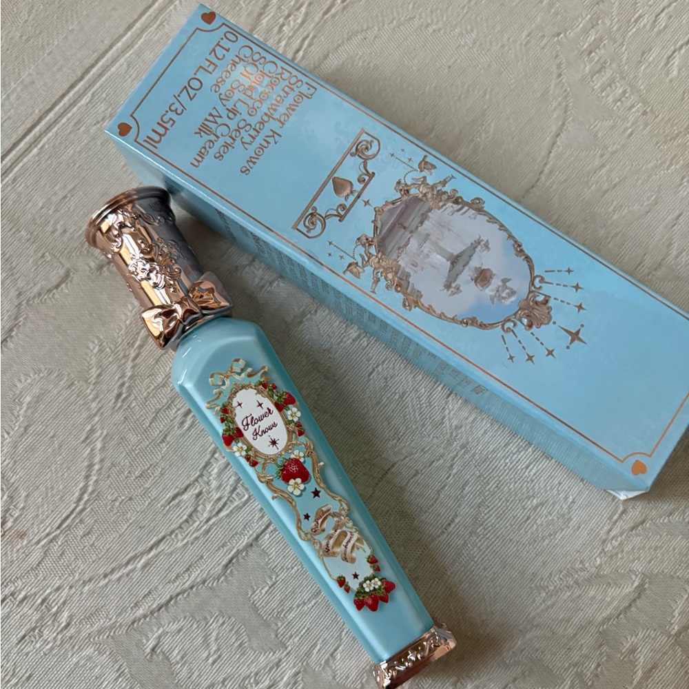 Flower Knows Strawberry Rococo Liquid Lip Cloud Lipstick Peachy Milk S02